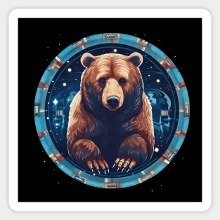 Grizzly Bear in Ornmament , Love Bears Sticker